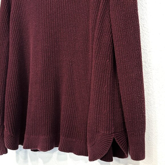 Lane Bryant Knit Sweater Burgundy Long Sleeve Pullover Boat Neck Plus Size 14/16 - Picture 5 of 9